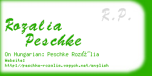 rozalia peschke business card